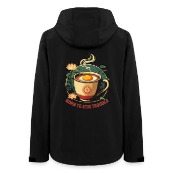 Café vietnamien avec jaune d’œuf - Veste softshell femme recyclée Stanley/Stella - noir - Dos - AI Model Female 172 light (172cm)
