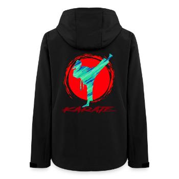 Karate - Frauen Recycelte Softshelljacke von Stanley/Stella - Schwarz - Hinten - AI Model Female 172 light (172cm)