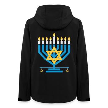 Hanukkah  - Frauen Recycelte Softshelljacke von Stanley/Stella - Schwarz - Hinten - AI Model Female 172 light (172cm)