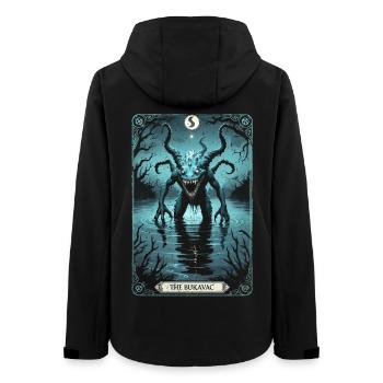 The Bukavac Mythological Creatures - Women’s Recycled Softshell Jacket by Stanley/Stella - black - Back - AI Model Female 172 light (172cm)