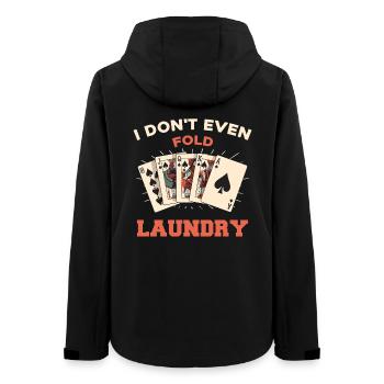 I don't even fold laundry - Women’s Recycled Softshell Jacket by Stanley/Stella - black - Back - AI Model Female 172 light (172cm)