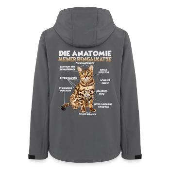 Bengali T | Bengal Katzenhalter Bengal Katzen - Frauen Recycelte Softshelljacke von Stanley/Stella - Anthrazit - Hinten - AI Model Female 172 light (172cm)