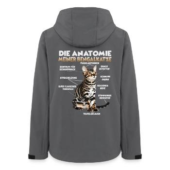 Bengal Cat | Bengal Cats Bengal Cat Holder - Women’s Recycled Softshell Jacket by Stanley/Stella - anthracite - Back - AI Model Female 172 light (172cm)
