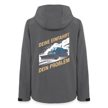 Winter service YOUR DRIVEWAY YOUR PROBLEM Funny - Women’s Recycled Softshell Jacket by Stanley/Stella - anthracite - Back - AI Model Female 172 light (172cm)