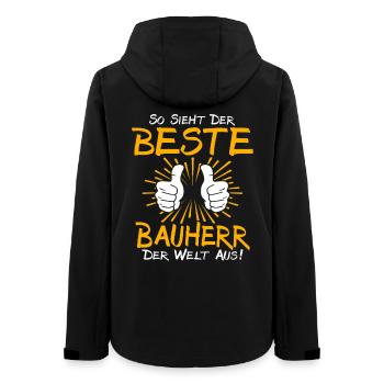 Bauherr Geschenkidee - Frauen Recycelte Softshelljacke von Stanley/Stella - Schwarz - Hinten - AI Model Female 172 light (172cm)