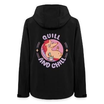Igel Tag Hedgehog Day - Women’s Recycled Softshell Jacket by Stanley/Stella - black - Back - AI Model Female 172 light (172cm)