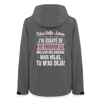 Schwägerin-Humor-Geschenkidee - Frauen Recycelte Softshelljacke von Stanley/Stella - Anthrazit - Hinten - AI Model Female 172 light (172cm)