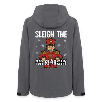Sleigh The Patriarchy - Frauen Recycelte Softshelljacke von Stanley/Stella - Anthrazit - Hinten - AI Model Female 172 light (172cm)