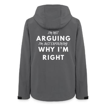 C’est drôle, je ne dis rien, j’ai raison, t-shirt sarcastique - Veste softshell femme recyclée Stanley/Stella - charbon - Dos - AI Model Female 172 light (172cm)