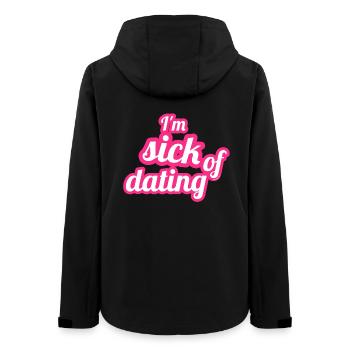 I'm sick of dating – Feminist Statement - Women’s Recycled Softshell Jacket by Stanley/Stella - black - Back - AI Model Female 172 light (172cm)
