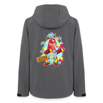 KREATIV WICHTEL Dab Graffiti Künstler XMas  - Frauen Recycelte Softshelljacke von Stanley/Stella - Anthrazit - Hinten - AI Model Female 172 light (172cm)
