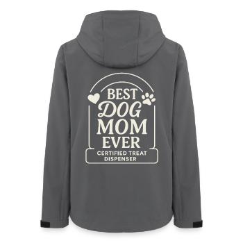 Best Dog Mom Ever Certified - Women’s Recycled Softshell Jacket by Stanley/Stella - anthracite - Back - AI Model Female 172 light (172cm)