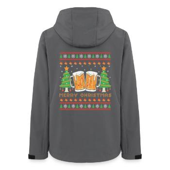 Frohe Weihnachten hässlicher Weihnachtspullover Geschenk Humorbier - Frauen Recycelte Softshelljacke von Stanley/Stella - Anthrazit - Hinten - AI Model Female 172 light (172cm)