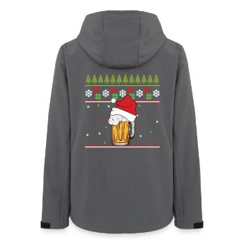 Weihnachtsgeschenk Weihnachten lustige Weihnachtsmann-Bier-Humor-Party - Frauen Recycelte Softshelljacke von Stanley/Stella - Anthrazit - Hinten - AI Model Female 172 light (172cm)
