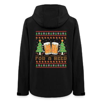 Hässlicher Pullover Beste Zeit für Bier Weihnachten - Frauen Recycelte Softshelljacke von Stanley/Stella - Schwarz - Hinten - AI Model Female 172 light (172cm)
