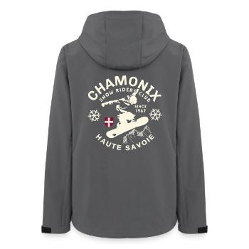 Chamonix Snow Riders Vintage 1967 - Frauen Recycelte Softshelljacke von Stanley/Stella - Anthrazit - Hinten - AI Model Female 172 light (172cm)