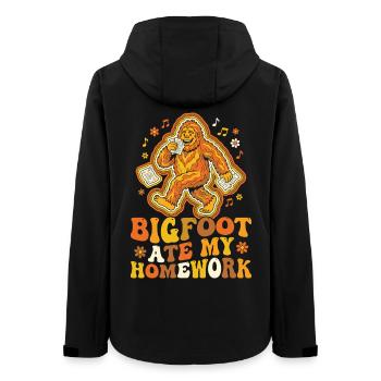 Bigfoot hat meine Hausaufgaben gefressen Meme-Schule - Frauen Recycelte Softshelljacke von Stanley/Stella - Schwarz - Hinten - AI Model Female 172 light (172cm)