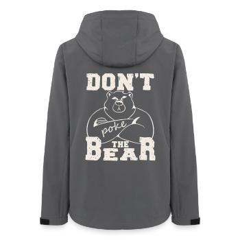 Don't Poke Mama Papa Bear Graphic - Women’s Recycled Softshell Jacket by Stanley/Stella - anthracite - Back - AI Model Female 172 light (172cm)