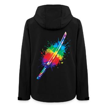 Katana Splash Art - Sabres Japonais Art Samouraï - Veste softshell femme recyclée Stanley/Stella - noir - Dos - AI Model Female 172 light (172cm)