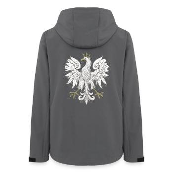 Poland Polska Eagle Flag Traditional Gift - Women’s Recycled Softshell Jacket by Stanley/Stella - anthracite - Back - AI Model Female 172 light (172cm)
