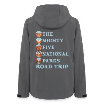 Utah Mighty 5 Nationalparks Tour - Frauen Recycelte Softshelljacke von Stanley/Stella - Anthrazit - Hinten - AI Model Female 172 light (172cm)