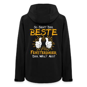 Fensterbauer Geschenkidee - Frauen Recycelte Softshelljacke von Stanley/Stella - Schwarz - Hinten - AI Model Female 172 light (172cm)
