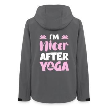 Agréable après le yoga – Détendu - Veste softshell femme recyclée Stanley/Stella - charbon - Dos - AI Model Female 172 light (172cm)