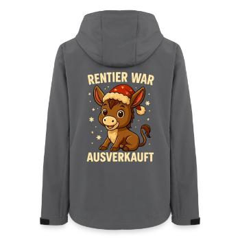 Reindeer was sold out Donkey Christmas - Women’s Recycled Softshell Jacket by Stanley/Stella - anthracite - Back - AI Model Female 172 light (172cm)
