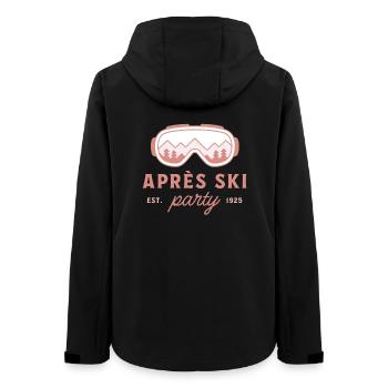 Apres Skiparty, Ski-Mädchen-Abend, pinke Ästhetik - Frauen Recycelte Softshelljacke von Stanley/Stella - Schwarz - Hinten - AI Model Female 172 light (172cm)