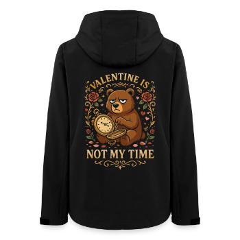 Valentine Is Not My Time - Frauen Recycelte Softshelljacke von Stanley/Stella - Schwarz - Hinten - AI Model Female 172 light (172cm)