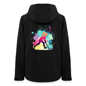 Feldhockey, Feldhockeyspielerin, Hockey - Frauen Recycelte Softshelljacke von Stanley/Stella - Schwarz - Hinten - AI Model Female 172 light (172cm)