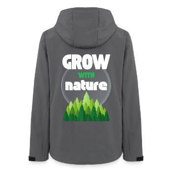 Mit der Natur wachsen - Frauen Recycelte Softshelljacke von Stanley/Stella - Anthrazit - Hinten - AI Model Female 172 light (172cm)