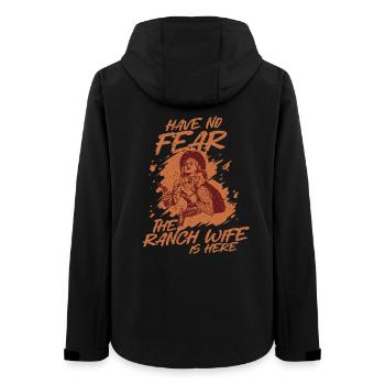 Ehefrau eines Bauern Mutter - Frauen Recycelte Softshelljacke von Stanley/Stella - Schwarz - Hinten - AI Model Female 172 light (172cm)