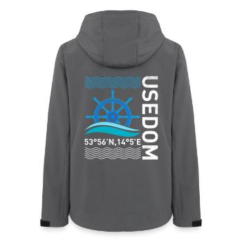 Île USEDOM Mer Baltique Vacances d’Usedom - Veste softshell femme recyclée Stanley/Stella - charbon - Dos - AI Model Female 172 light (172cm)
