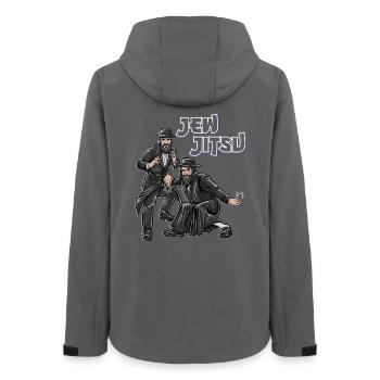 Rabbin d’arts martiaux juif en costume juif de Jitsu - Veste softshell femme recyclée Stanley/Stella - charbon - Dos - AI Model Female 172 light (172cm)