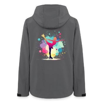Eiskunstlauf, Eiskunstläuferin, Eiskunstlaufen - Frauen Recycelte Softshelljacke von Stanley/Stella - Anthrazit - Hinten - AI Model Female 172 light (172cm)