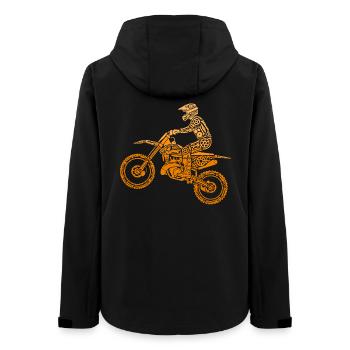 Motocross, Motocross Rider, Dirt Bike, Dirt Biker - Women’s Recycled Softshell Jacket by Stanley/Stella - black - Back - AI Model Female 172 light (172cm)