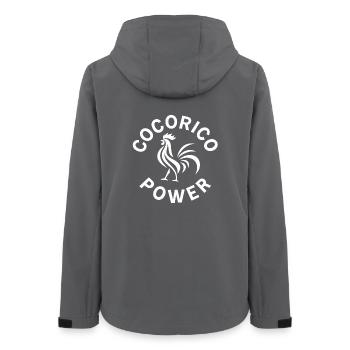 Cocorico Power - Women’s Recycled Softshell Jacket by Stanley/Stella - anthracite - Back - AI Model Female 172 light (172cm)