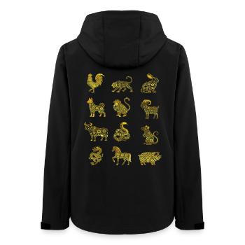 Signes animaux du Nouvel An chinois - Veste softshell femme recyclée Stanley/Stella - noir - Dos - AI Model Female 172 light (172cm)