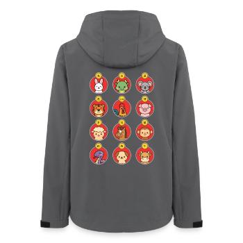 Chinese New Year Chinese Zodiac Sign Cute Animals - Women’s Recycled Softshell Jacket by Stanley/Stella - anthracite - Back - AI Model Female 172 light (172cm)