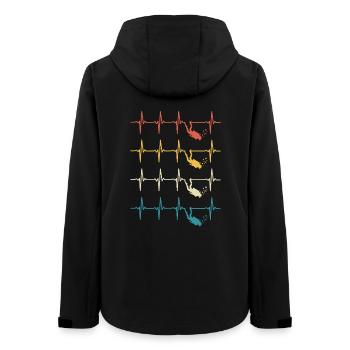 Herzschlagtaucher Taucher Tauchen - Frauen Recycelte Softshelljacke von Stanley/Stella - Schwarz - Hinten - AI Model Female 172 light (172cm)