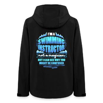 Schwimmlehrer - Frauen Recycelte Softshelljacke von Stanley/Stella - Schwarz - Hinten - AI Model Female 172 light (172cm)