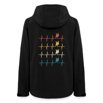 Judo Retro Heartbeat Judo  - Veste softshell femme recyclée Stanley/Stella - noir - Dos - AI Model Female 172 light (172cm)