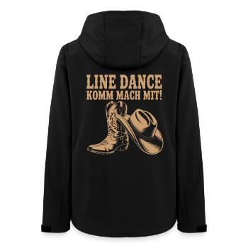 Line Dance Come join us! Cowboy Hat Western Boots - Women’s Recycled Softshell Jacket by Stanley/Stella - black - Back - AI Model Female 172 light (172cm)