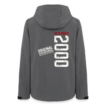 25th Birthday Original December Year 2000 - Women’s Recycled Softshell Jacket by Stanley/Stella - anthracite - Back - AI Model Female 172 light (172cm)