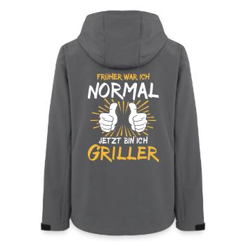 griller saying - Women’s Recycled Softshell Jacket by Stanley/Stella - anthracite - Back - AI Model Female 172 light (172cm)