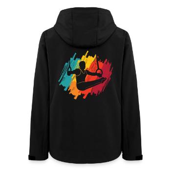 Gymnasts Retro Gymnastics Ring Gymnastics Gymnastics - Women’s Recycled Softshell Jacket by Stanley/Stella - black - Back - AI Model Female 172 light (172cm)