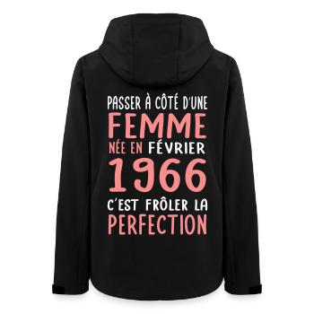 60th birthday - born in February 1966 - Women’s Recycled Softshell Jacket by Stanley/Stella - black - Back - AI Model Female 172 light (172cm)