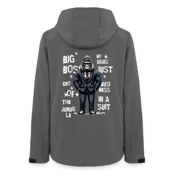 Business Gorilla - Women’s Recycled Softshell Jacket by Stanley/Stella - anthracite - Back - AI Model Female 172 light (172cm)