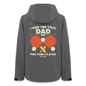 Papa Ping-Pong Tennis De Table Fête Des Pères  - Veste softshell femme recyclée Stanley/Stella - charbon - Dos - AI Model Female 172 light (172cm)